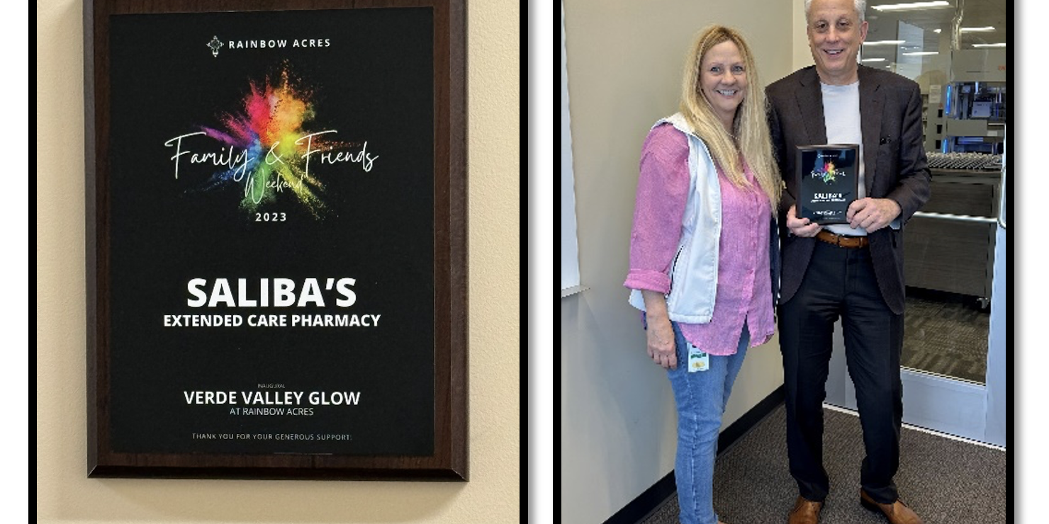 Salibas Rainbow Acres Award Saliba's Pharmacy receives award from Rainbow Acres