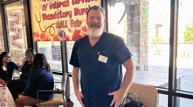 Rick England at skill fair