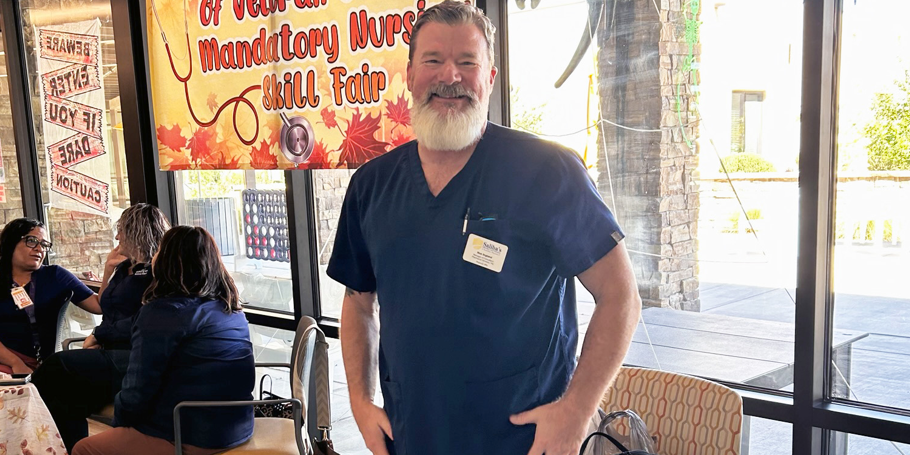 Rick England at skill fair