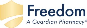 Freedom Pharmacy logo (Co-branded) CMYK
