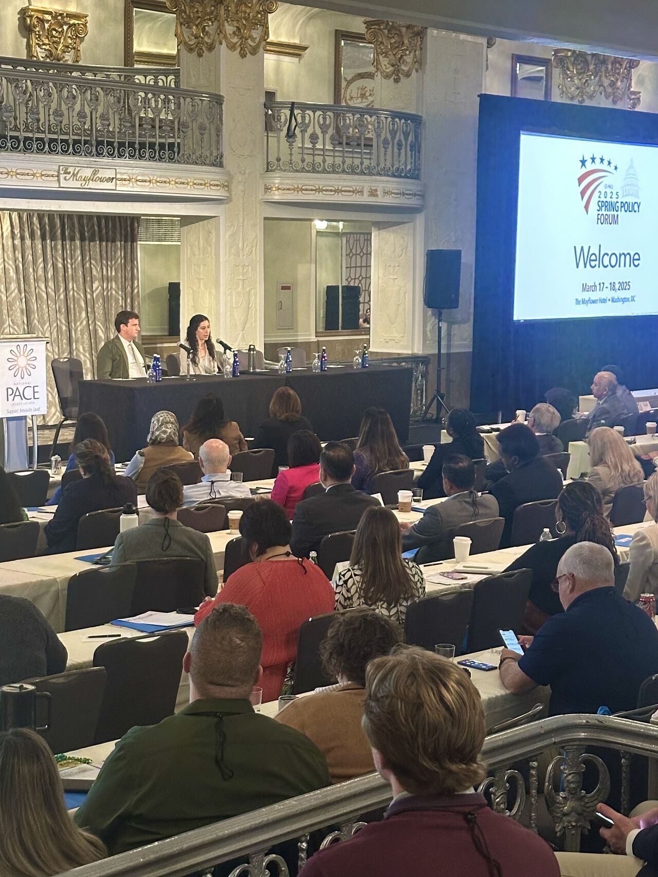 Crowd at lecture at PACE forum