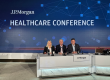 Senior Director of Investor Relations Ashley Stockton, Guardian President, CEO Fred Burke, EVP and CFO David Morris sitting for a panel at the JP Morgan Healthcare Conference.