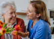 Elderly woman with a younger woman together